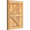 Ekena Millwork Framed Board-n-Batten Shutters w/Z-Bar, Rough Sawn Western Red Cedar, 16 1/8W x 21H, PR RBF06Z16X021RWR - alternate 2